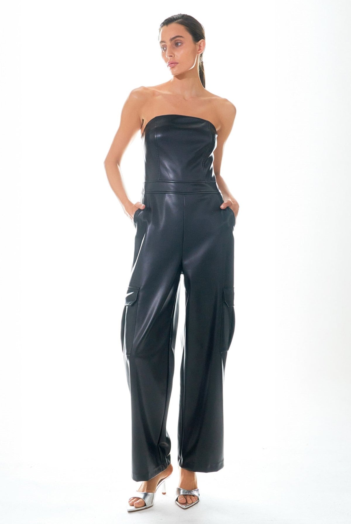 GREY LAB - Grey Lab - Tube Top Cargo Jumpsuit - JUMPSUITS available at Objectrare