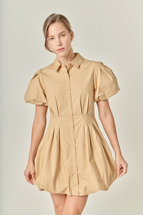 ENGLISH FACTORY - Button Down Bubble Mini Skirt - DRESSES available at Objectrare