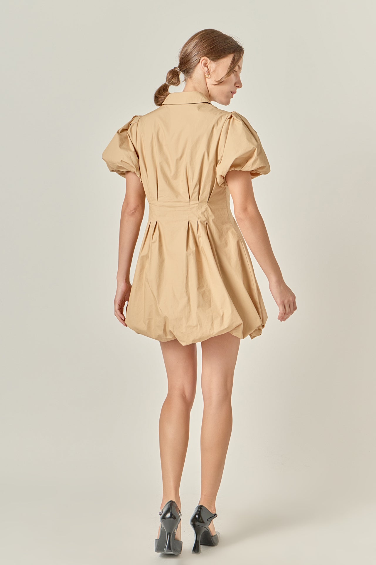 ENGLISH FACTORY - Button Down Bubble Mini Skirt - DRESSES available at Objectrare