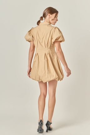 ENGLISH FACTORY - Button Down Bubble Mini Skirt - DRESSES available at Objectrare