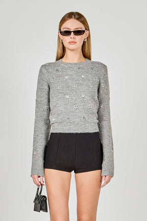 Bead Embellished Sweater