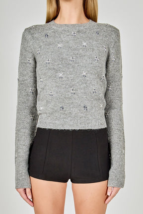 ENDLESS ROSE - Bead Embellished Sweater - SWEATERS & KNITS available at Objectrare