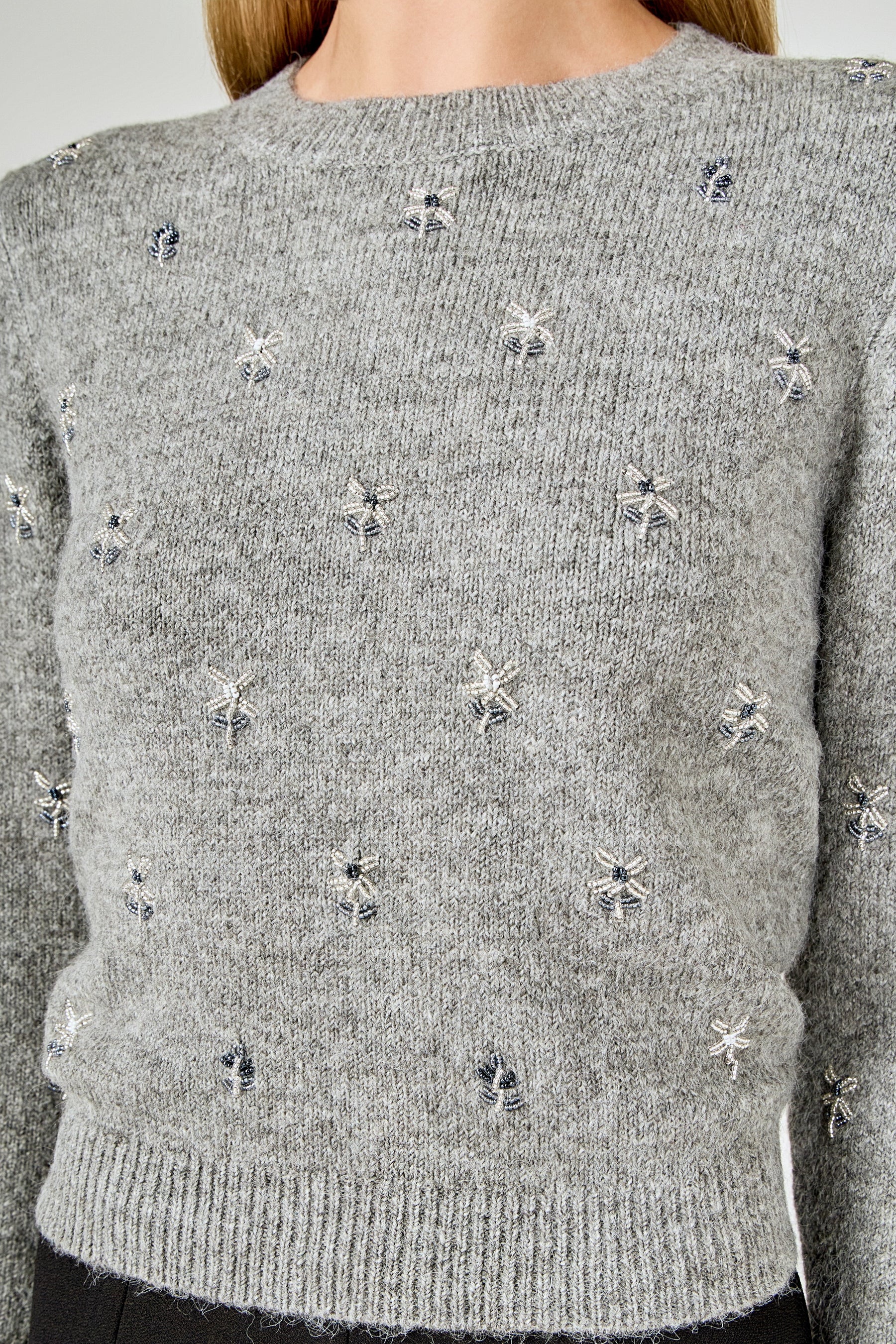 ENDLESS ROSE - Bead Embellished Sweater - SWEATERS & KNITS available at Objectrare