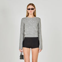 ENDLESS ROSE - Bead Embellished Sweater - SWEATERS & KNITS available at Objectrare
