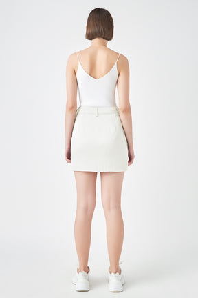 GREY LAB - Satin Pocket Mini Skirt - SKIRTS available at Objectrare
