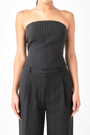 GREY LAB - Grey Lab - Pinstriped Tube Top - TOPS available at Objectrare