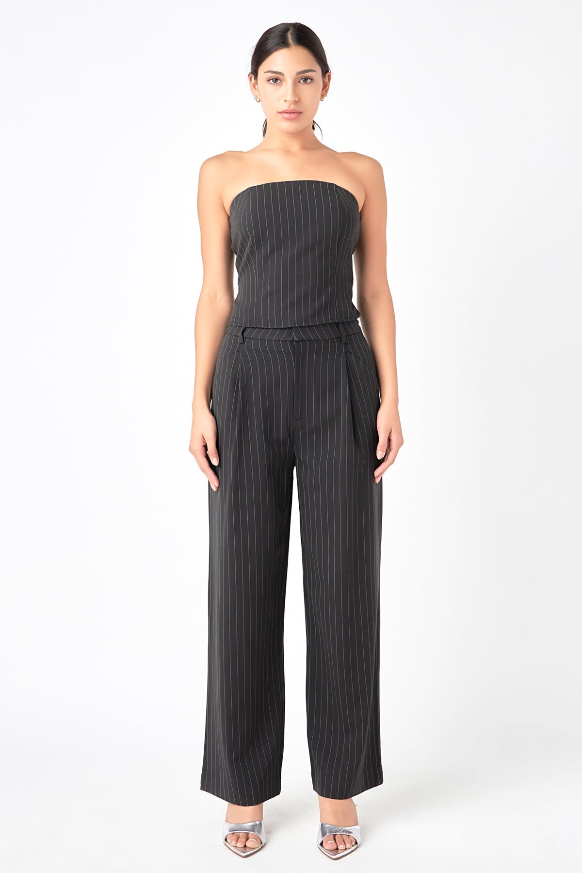 Pinstriped Tube Top