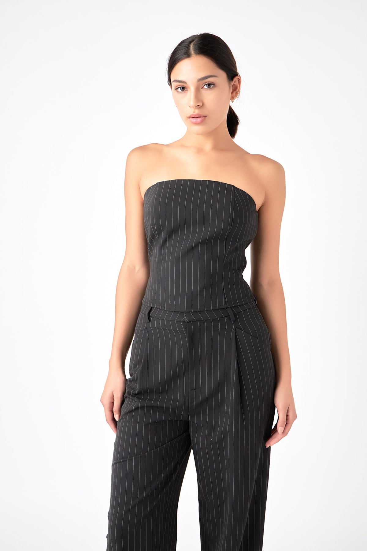 GREY LAB - Grey Lab - Pinstriped Tube Top - TOPS available at Objectrare