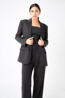 GREY LAB - Grey Lab - Pinstriped Oversized Blazer - BLAZERS available at Objectrare