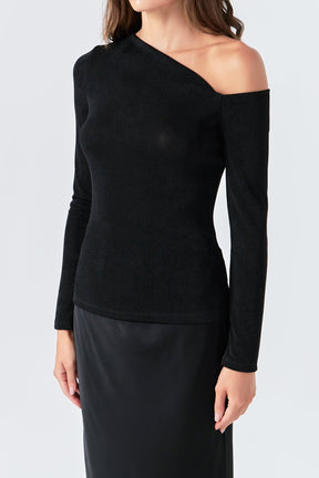 GREY LAB - Asymmetric Shoulder Top - TOPS available at Objectrare