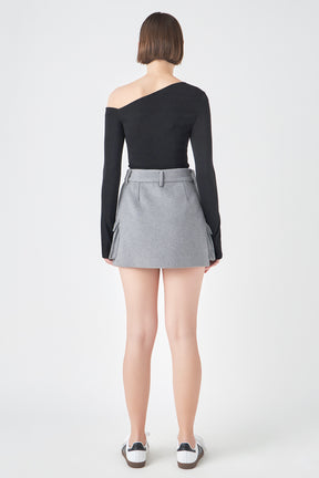 GREY LAB - Asymmetric Shoulder Top - TOPS available at Objectrare