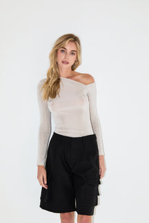 GREY LAB - Asymmetric Shoulder Top - TOPS available at Objectrare