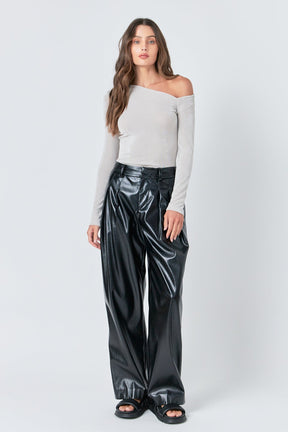 GREY LAB - Grey Lab - Asymmetric Shoulder Top - TOPS available at Objectrare