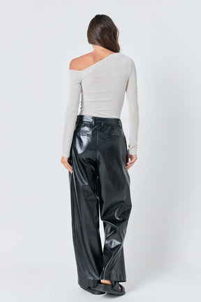 GREY LAB - Grey Lab - Asymmetric Shoulder Top - TOPS available at Objectrare