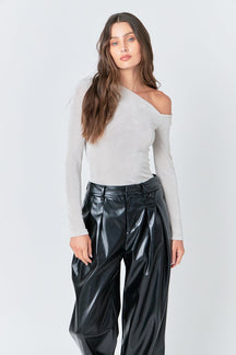 GREY LAB - Asymmetric Shoulder Top - TOPS available at Objectrare