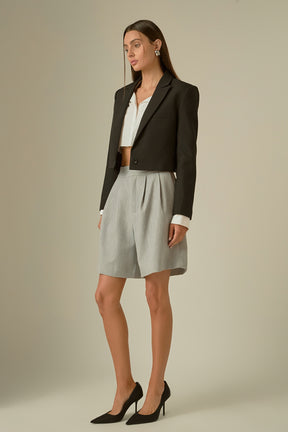 GREY LAB - Grey Lab - Single Breasted Cropped Blazer - BLAZERS available at Objectrare