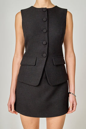 ENDLESS ROSE - Vest Skort Romper - ROMPERS available at Objectrare