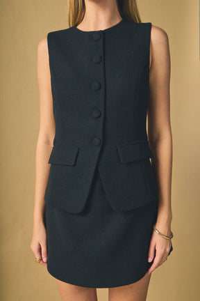 ENDLESS ROSE - Vest Skort Romper - ROMPERS available at Objectrare