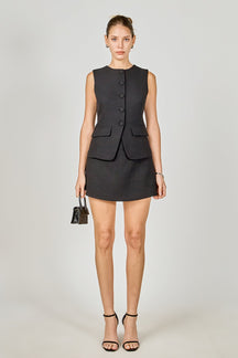 ENDLESS ROSE - Vest Skort Romper - ROMPERS available at Objectrare