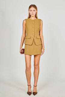 ENDLESS ROSE - Vest Skort Romper - ROMPERS available at Objectrare