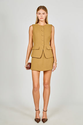 ENDLESS ROSE - Vest Skort Romper - ROMPERS available at Objectrare