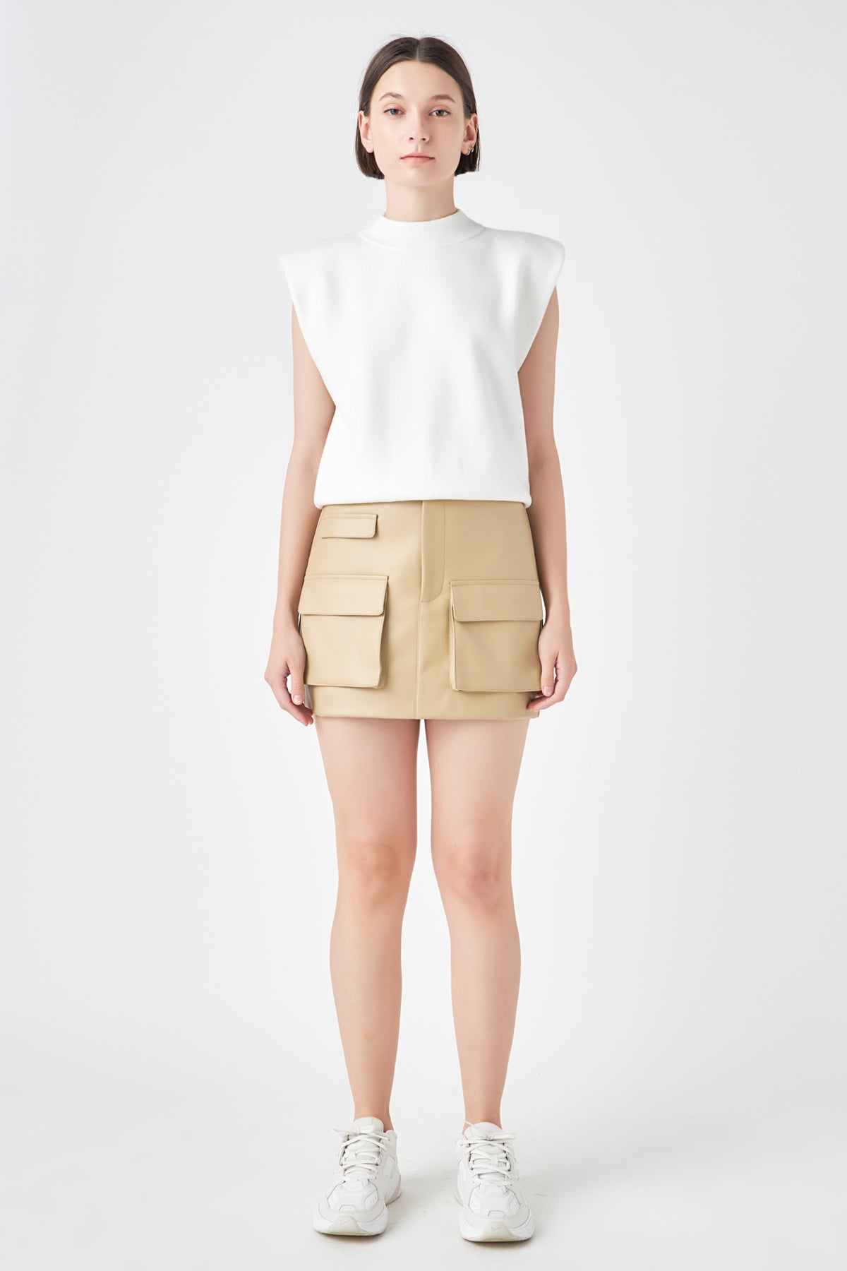GREY LAB - Low Waisted Cargo Mini Skirt - SKIRTS available at Objectrare
