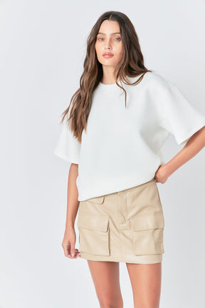 GREY LAB - Low Waisted Cargo Mini Skirt - SKIRTS available at Objectrare