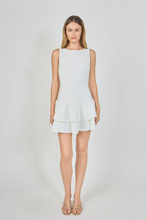 ENDLESS ROSE - Combo Mixed Mini Dress - DRESSES available at Objectrare