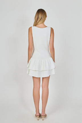 ENDLESS ROSE - Combo Mixed Mini Dress - DRESSES available at Objectrare