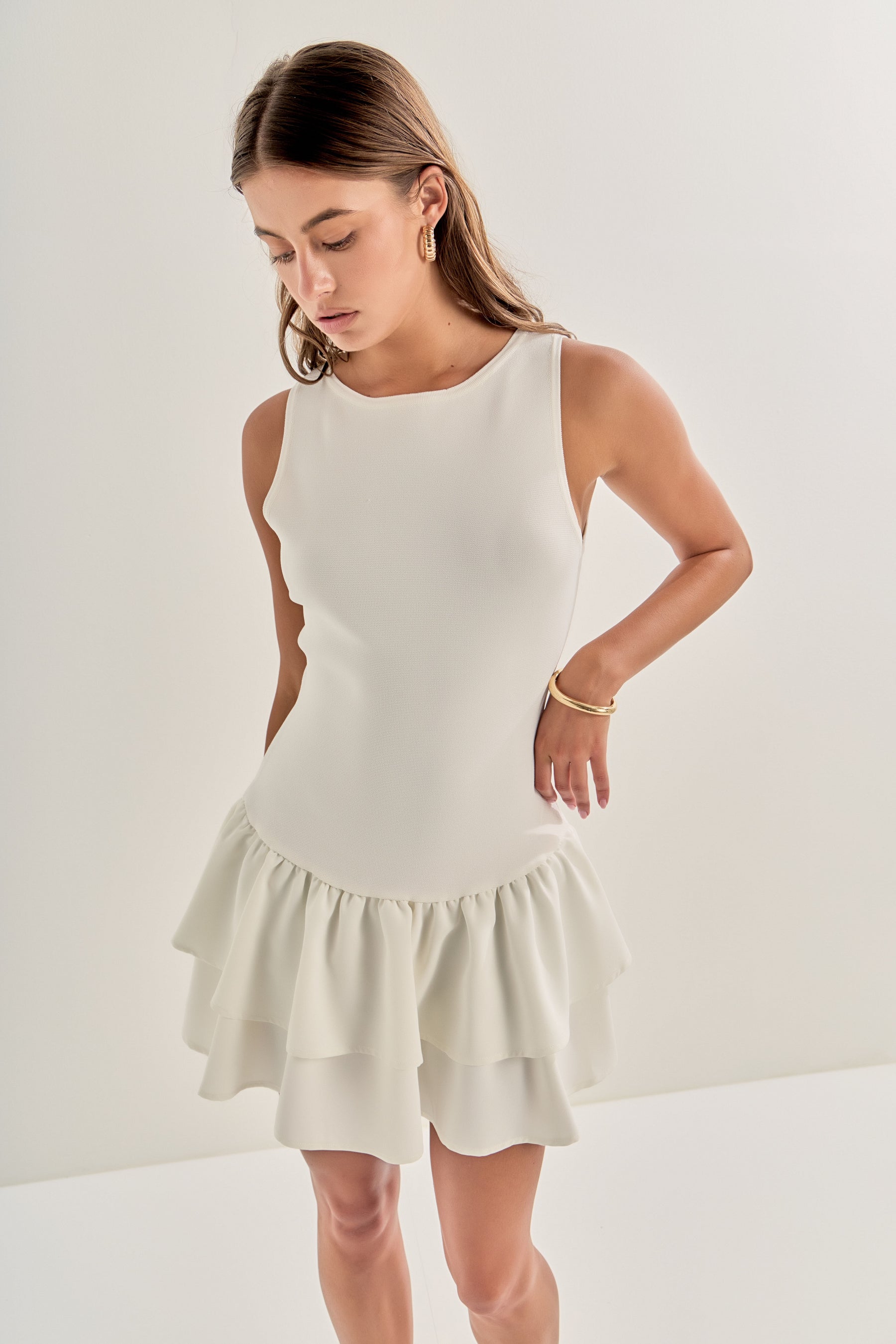 Combo Mixed Mini Dress