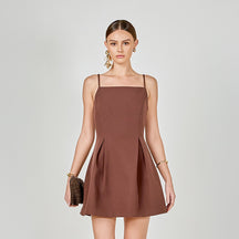 ENDLESS ROSE - Pleated Structured Mini Dress - DRESSES available at Objectrare