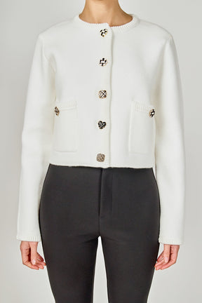 ENDLESS ROSE - Button Up Cardigan - SWEATERS & KNITS available at Objectrare