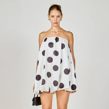 Polka Dot Bubble Mini Dress