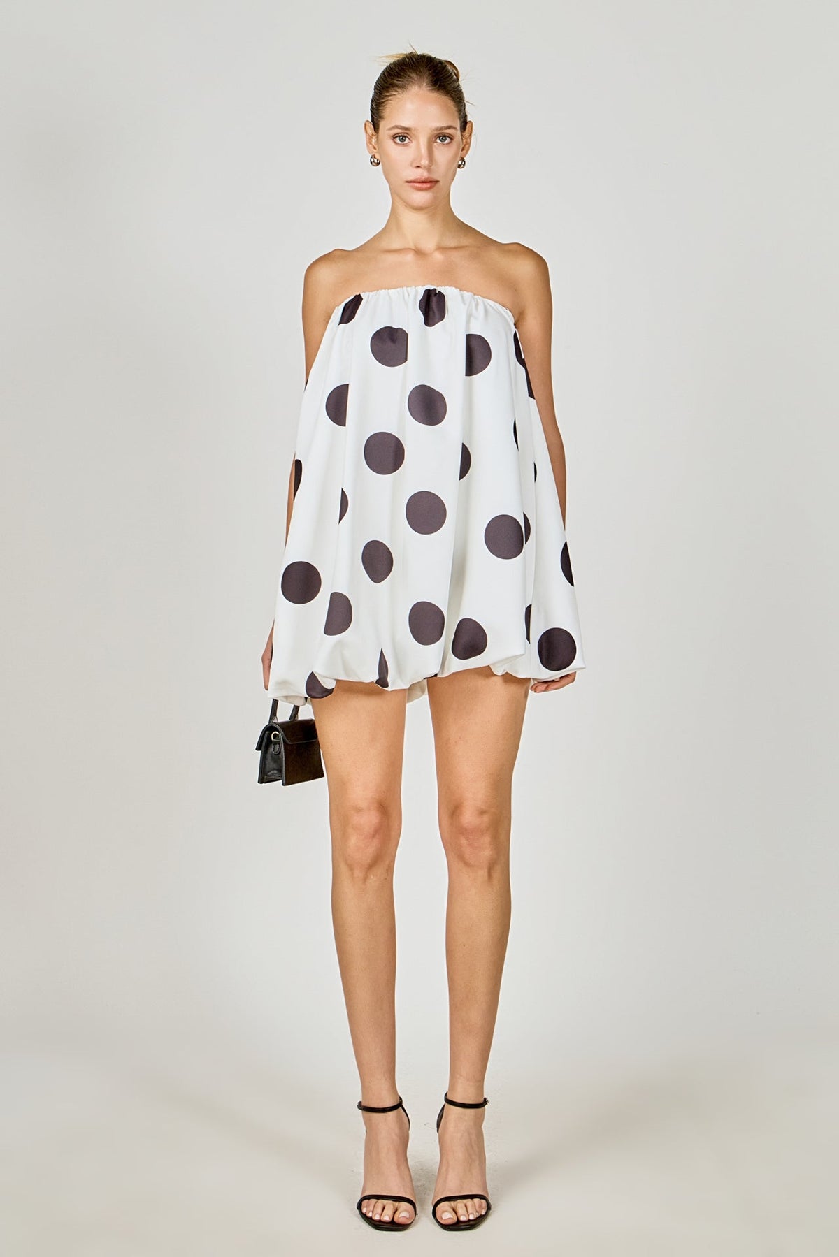 ENDLESS ROSE - Polka Dot Bubble Mini Dress - DRESSES available at Objectrare