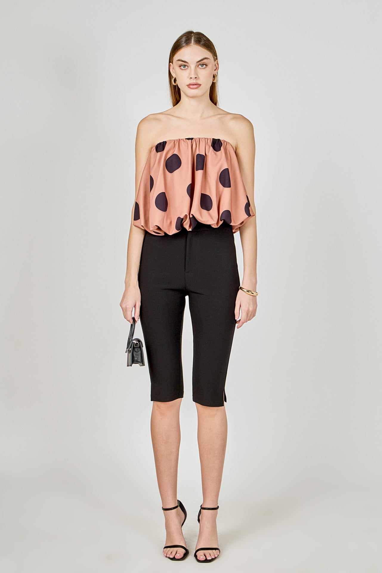 ENDLESS ROSE - Polka Dot Bubble Tube Top - TOPS available at Objectrare