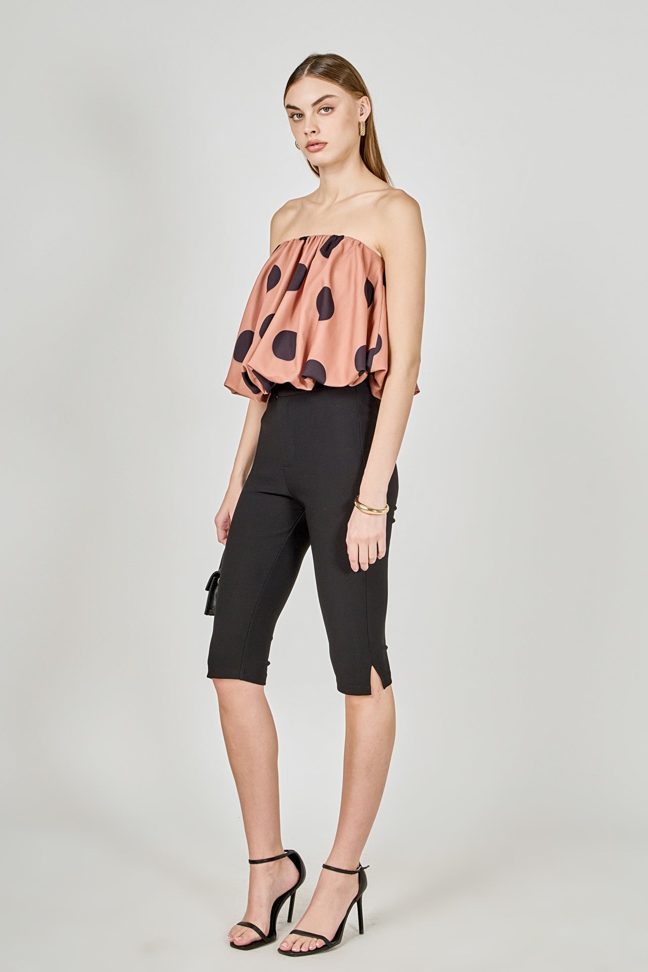 ENDLESS ROSE - Polka Dot Bubble Tube Top - TOPS available at Objectrare