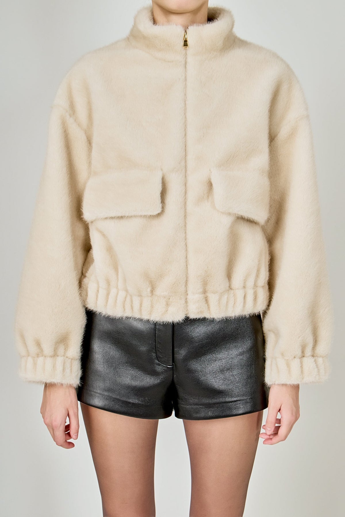 ENDLESS ROSE - Fur Bomber Jacket - JACKETS available at Objectrare