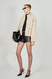 Fur Bomber Jacket