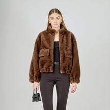 ENDLESS ROSE - Fur Bomber Jacket - JACKETS available at Objectrare