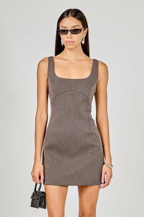 Lace Trim Mini Dress