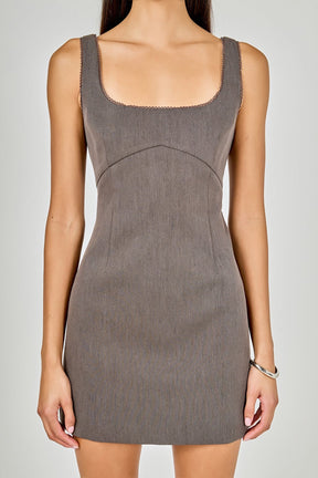 Lace Trim Mini Dress