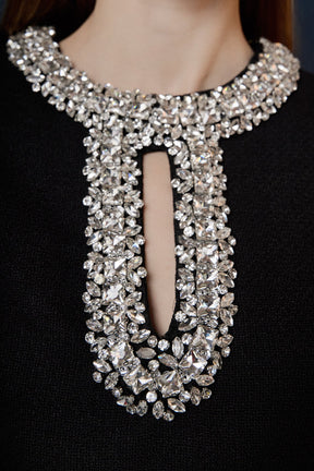 ENDLESS ROSE - Jewel Trim Neck Mini Dress - DRESSES available at Objectrare