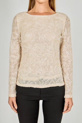 Scoop Neck Sequin Top