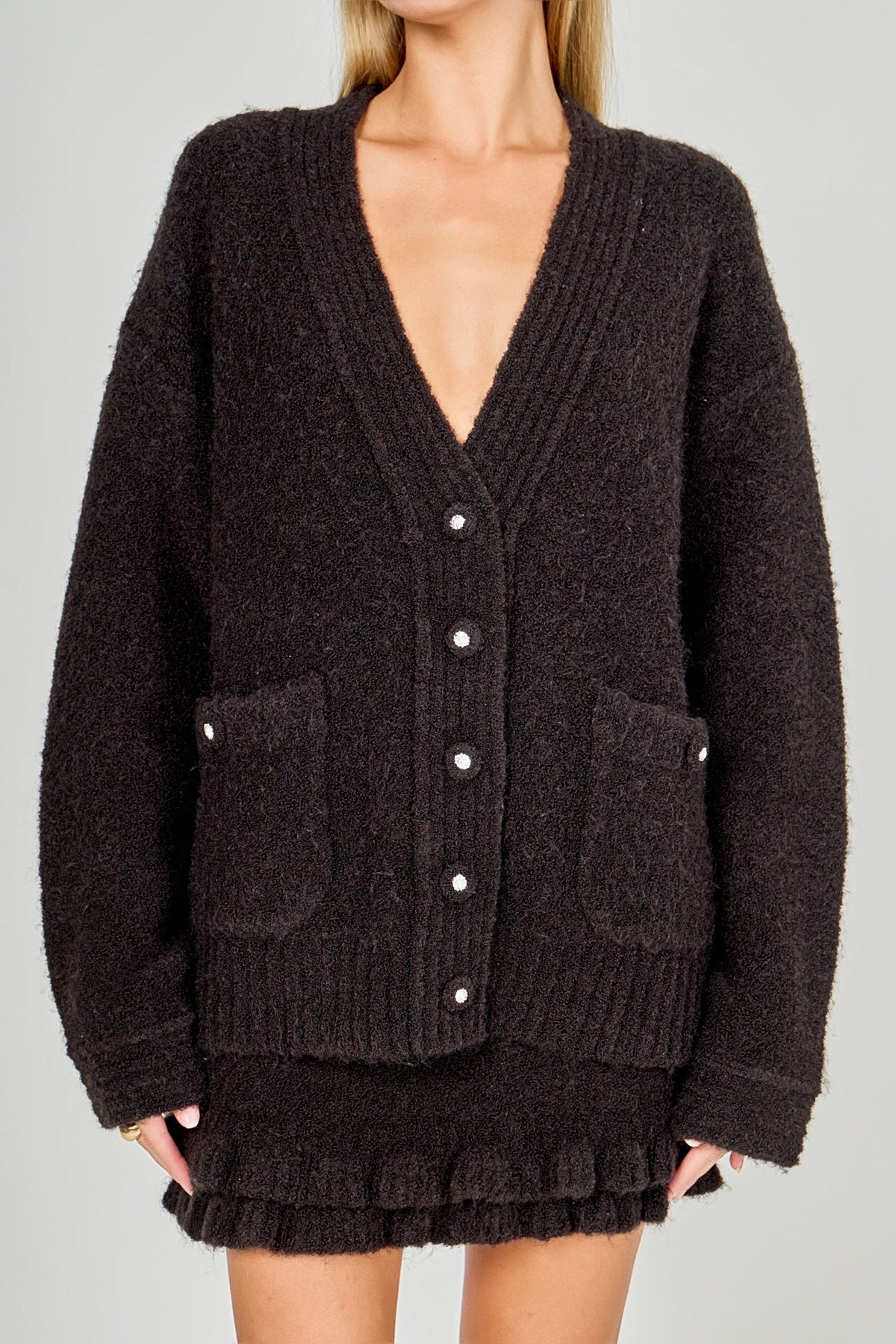 ENDLESS ROSE - Fuzzy Oversized Cardigan - SWEATERS & KNITS available at Objectrare