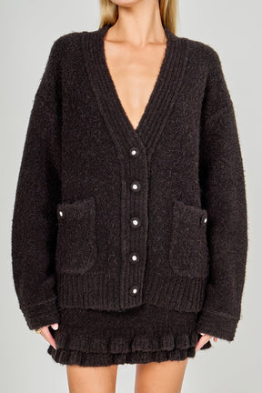 ENDLESS ROSE - Fuzzy Oversized Cardigan - SWEATERS & KNITS available at Objectrare