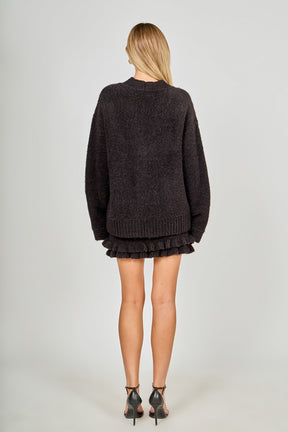 ENDLESS ROSE - Fuzzy Oversized Cardigan - SWEATERS & KNITS available at Objectrare