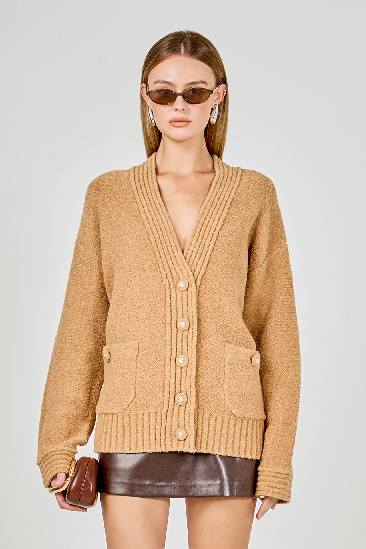 ENDLESS ROSE - Fuzzy Oversized Cardigan - SWEATERS & KNITS available at Objectrare