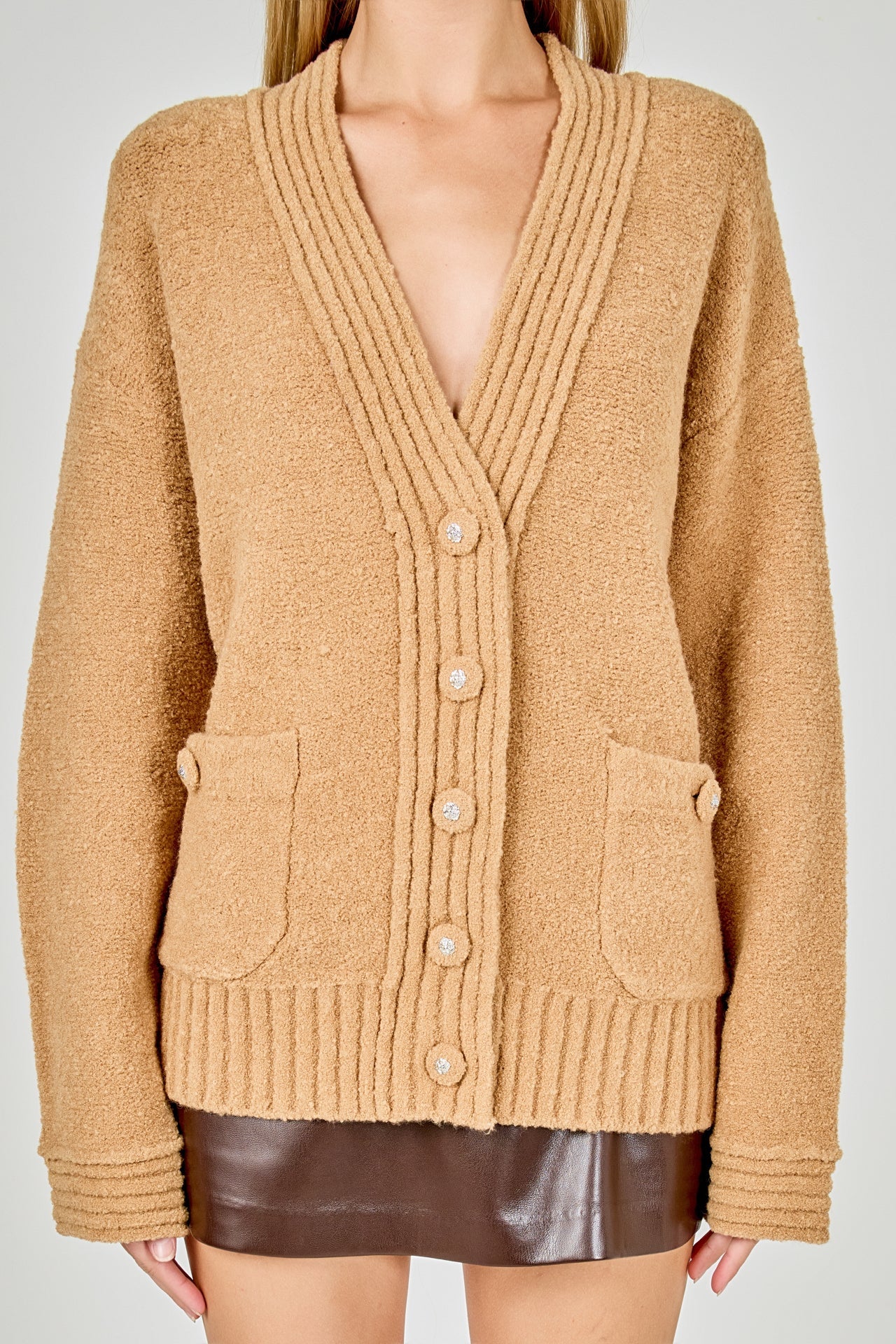 ENDLESS ROSE - Fuzzy Oversized Cardigan - SWEATERS & KNITS available at Objectrare