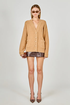 ENDLESS ROSE - Fuzzy Oversized Cardigan - SWEATERS & KNITS available at Objectrare