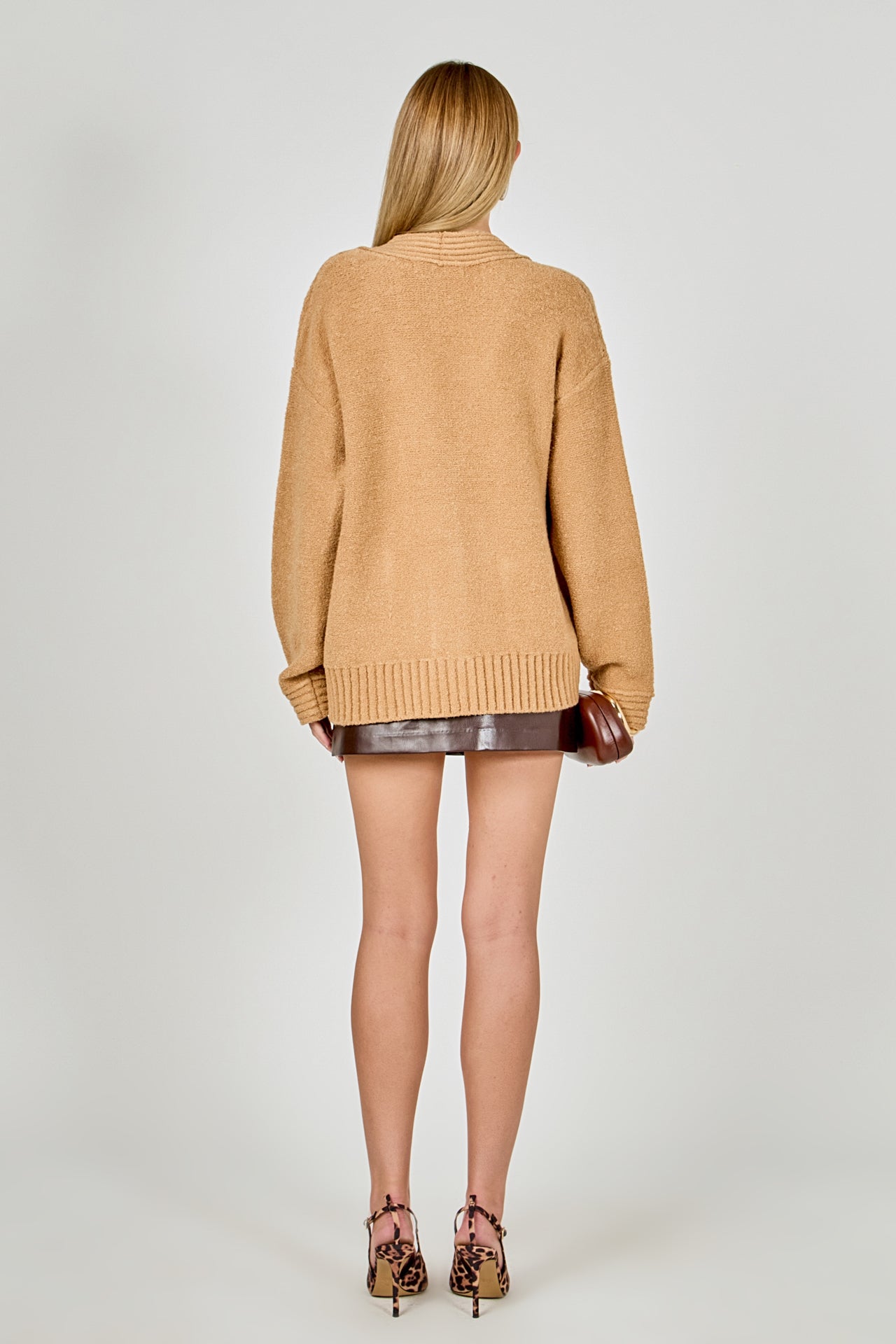 ENDLESS ROSE - Fuzzy Oversized Cardigan - SWEATERS & KNITS available at Objectrare